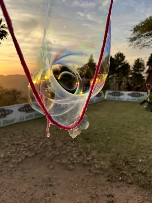 Through the eye of a bubble