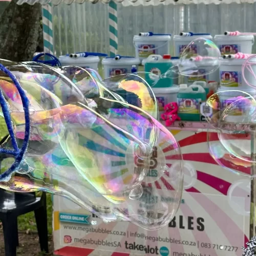 All our products displayed behind a blizzard of bubbles